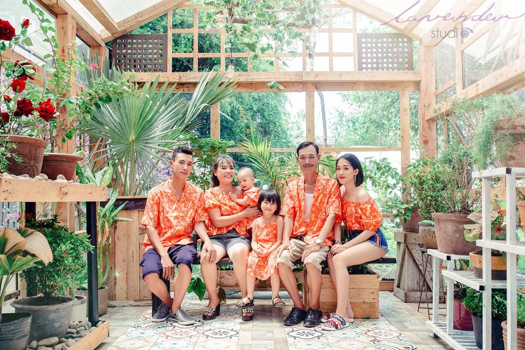 buổi chụp ảnh gia đình ở Đà Lạt